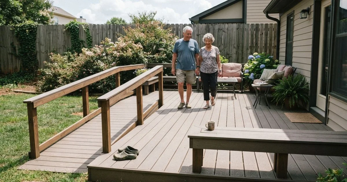 Building an accessible or aging-in-place deck: ramps, wide stairs, and design tips